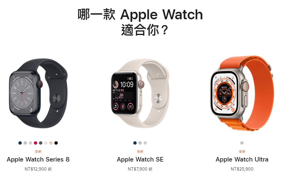 2023最新Apple Watch 規格比較， Apple Watch 各系列功能推薦和價格cp